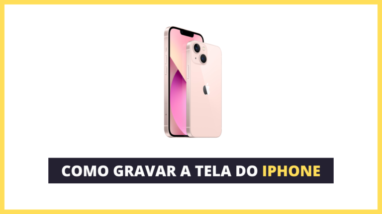 iphone com o título "como gravar a tela do iphone""